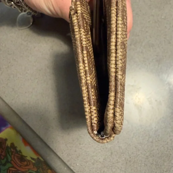 JUICY COUTURE GOTHIC BROWN LOGO CARD CASE EUC never used - Picture 7 of 9